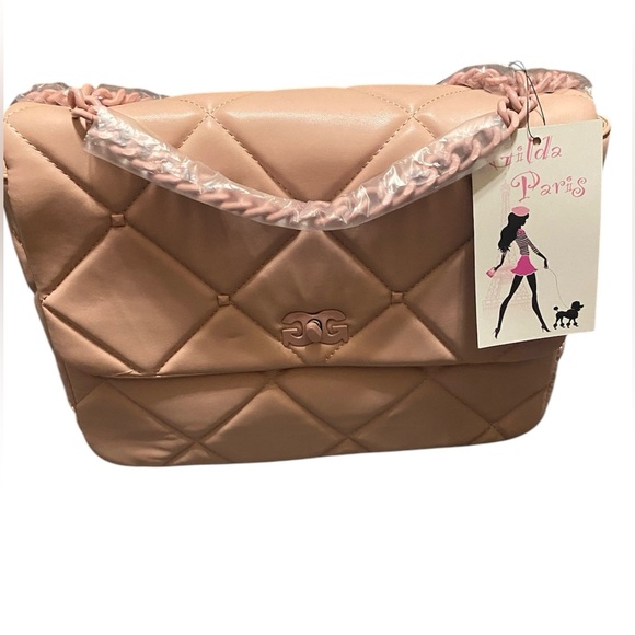 NWT Gilda Paris Large Quilted Handbag - Picture 2 of 6